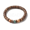 Wood Beads Stretch Bracelet Sets for Girl Women BJEW-JB06766-7