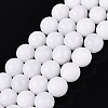 Dyed Natural White Jade Round Bead Strands G-Q937-6mm-20-1