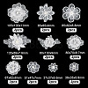 AHADEMAKER 20Pcs 10 Style Sew on Computerized Embroidery Polyester Clothing Patches PATC-GA0001-05-2