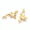 Brass Micro Pave Cubic Zirconia Pendants KK-N257-10G-2