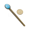Tibetan Style Alloy Bookmark Rulers AJEW-JK00262-02-2