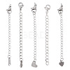 15Pcs 5 Styles 304/201 Stainless Steel Chain Extender STAS-TA0005-80-1