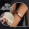 6Pcs Stainless Steel Blank Cuff Bangles MAK-BBC0001-32G-6