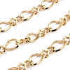3.28 Feet Ion Plating(IP) 304 Stainless Steel Figaro Chains X-CHS-I001-09G-01-2