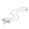 2Pcs 2 Style 304 Stainless Steel Bat Pendant Necklaces Set NJEW-E092-01P-4