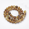 Natural Fire Crackle Agate Beads Strands G-S276-11-2