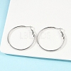 Tarnish Resistant 201 Stainless Steel Hoop Earrings EJEW-F188-24P-B-4