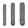 3Pcs 3 Styles Steel Leather Stamps AJEW-BC0008-98A-1