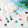 Craftdady 100Pcs 10 Colors Spray Paint Natural Akoya Shell Pendants SHEL-CD0001-01-6