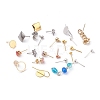 Stainless Steel & Brass Stud Earring Findings STAS-XCP0001-24-1