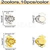 20Pcs 2 Colors Brass Box Clasps KK-CA0001-75-2