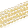 Baking Paint Transparent Glass Beads Strands DGLA-N011-6mm-02-1