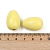 Spray Painted Wood European Beads WOOD-F017-10B-3
