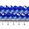 Electroplate Transparent Glass Beads Strands EGLA-A035-T10mm-A21-4