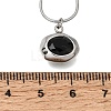 304 Stainless Steel Pave Cubic Zirconia Pendant Necklaces SA-CBADCF0-03P-7