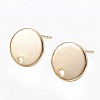 Brass Stud Earring Findings X-KK-T029-118G-1