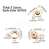 201 Stainless Steel Snap Clasps STAS-PH0019-43-6