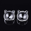 Handmade Kitten Blown Glass Globe Beads BLOW-T001-31-1