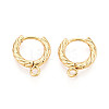 Brass Hoop Earring Findings KK-N263-128G-1