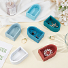 6Pcs 6 Colors Mini Wood Wall Mounted Jewelry Display Stands ODIS-BC0001-38-4