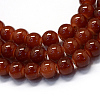 Baking Paint Imitation Jade Glass Round Bead Strands X1-DGLA-Q021-8mm-11-1