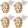 Brass Studs Earring Findings KK-BBC0019-01G-02-1