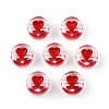 Transparent Acrylic Enamel Beads MACR-N008-60B-3