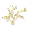 Brass Ear Studs Findings LS-KK-R154-02G-2