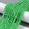 Baking Paint Imitation Jade Glass Bead Strands DGLA-A034-J4MM-A10-5