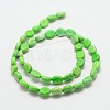 Dyed Synthetical Turquoise Oval Bead Strand G-P083-93-2