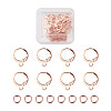 Brass Leverback Earring Findings KK-TA0007-89RG-1