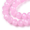 Baking Paint Imitation Jade Glass Bead Strands DGLA-A034-J8MM-A44-3