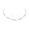 ABS Plastic Imitation Pearl Beaded Stretch Bracelet & Beaded Necklace SJEW-JS01278-3