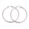 Tarnish Resistant 304 Stainless Steel Big Hoop Earrings EJEW-P173-13P-06-1