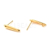 Brass Stud Earring Findings X-KK-F824-003G-2