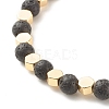 Cross Cubic Zirconia Beads Stretch Bracelet BJEW-JB07198-7