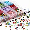 24 Style Opaque Colours Seed & Baking Paint Glass Round Seed Beads SEED-YW0001-29-3