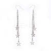 Brass Tassel Dangle Earrings EJEW-JE03303-2