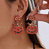 Halloween Alloy Enamel & Rhinestone Stud Dangle Earrings WG184D3-05-1