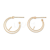 Brass Stud Earring Findings KK-N232-480-2