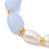 Imitation Gemstone & ABS Imitation Pearl Acrylic Beaded Bracelets for Women BJEW-JB12157-01-4