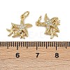 Brass Micro Pave Cubic Zirconia Pendants KK-I358-065G-02-3