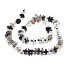 Natural Black Rutilated Quartz Beads Strands G-E569-J16-2