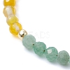 Natural Mixed Gemstone Roundle Beaded Bracelets BJEW-JB11284-3