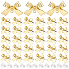 40Pcs Bowknot Alloy Stud Earring Findings FIND-SP0001-16G-1