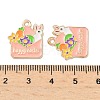 Easter Alloy Enamel Pendants X-ENAM-I055-01KCG-04-3