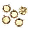 Zinc Alloy Pendant Settings for Cabochon & Rhinestone X-PALLOY-A15290-AG-FF-4
