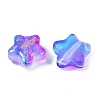 Transparent Spray Painted Glass Beads X1-GLAA-NH0003-01F-2