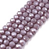 Electroplate Glass Beads Strands EGLA-A044-P4mm-A13-1