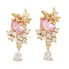 Brass Micro Pave Cubic Zirconia Pendants CU-CBA7392-07G-02-1